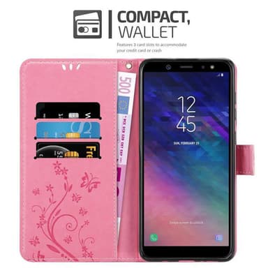 Samsung Galaxy A6 2018 Plånboksfodral Skal (Rosa)