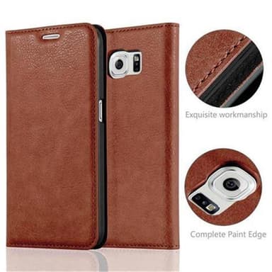 Samsung Galaxy S6 Skal Fodral Case (Brun)