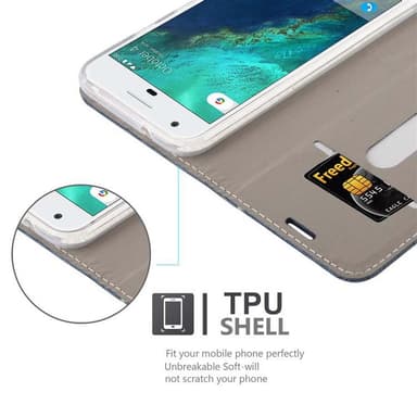 Google PIXEL Plånboksfodral Skal (Blå)