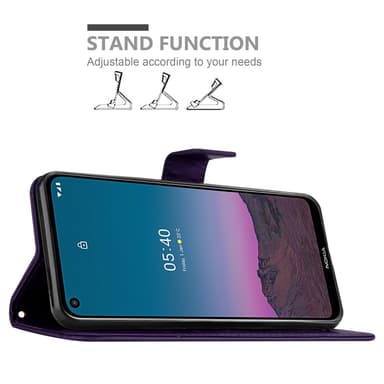 Nokia 5.4 Plånboksfodral Skal (Lila)