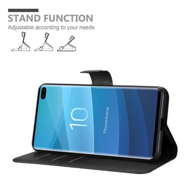 Samsung Galaxy S10 PLUS Plånboksfodral Skal (Svart)