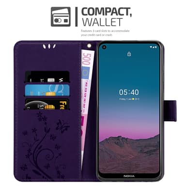 Nokia 5.4 Plånboksfodral Skal (Lila)