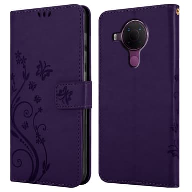 Nokia 5.4 Plånboksfodral Skal (Lila)