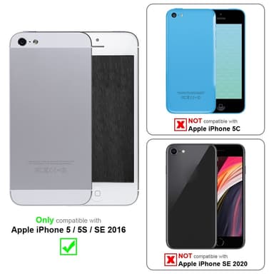 iPhone 5 / 5S / SE 2016 Skal Fodral Case (Svart)