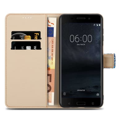 Nokia 6.1 Plånboksfodral Skal (Blå)