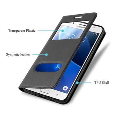 Samsung Galaxy J7 2016 Plånboksfodral Skal (Svart)