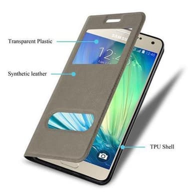 Samsung Galaxy A5 2015 Plånboksfodral Skal (Brun)
