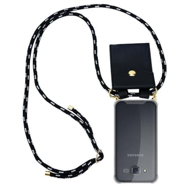 Samsung Galaxy J5 2015 Skal Fodral Kedja (Svart)