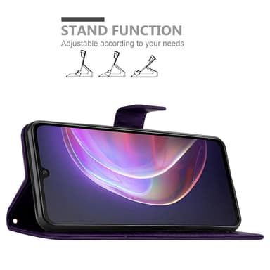 Vivo V21 4G / 5G Plånboksfodral Skal (Lila)
