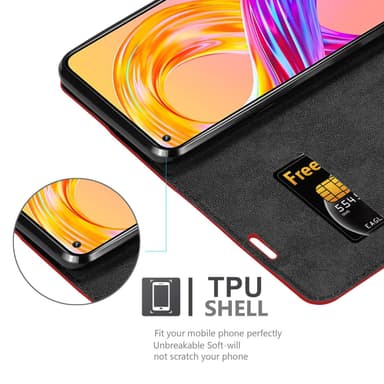 Realme 8 4G / 8 PRO Skal Fodral Case (Röd)