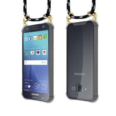 Samsung Galaxy J5 2015 Skal Fodral Kedja (Svart)