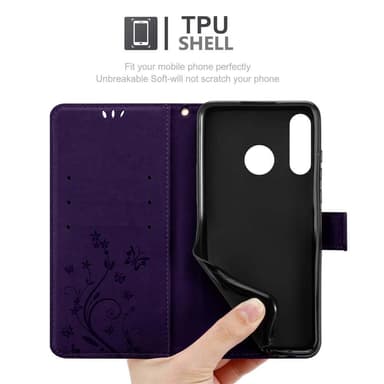 Huawei P30 LITE Plånboksfodral Skal (Lila)
