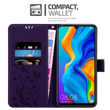 Huawei P30 LITE Plånboksfodral Skal (Lila)