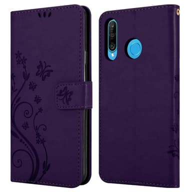 Huawei P30 LITE Plånboksfodral Skal (Lila)