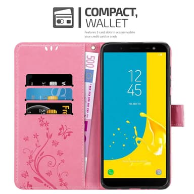 Samsung Galaxy J6 2018 Plånboksfodral Skal (Rosa)