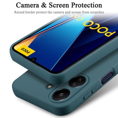 Xiaomi Poco C65 Skal Fodral Case (Grön)