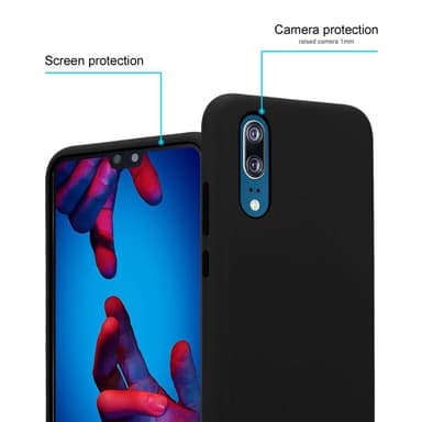 Huawei P20 Skal Fodral Case (Svart)
