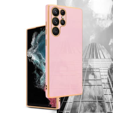 Samsung Galaxy S22 ULTRA Skal Fodral Case (Rosa)