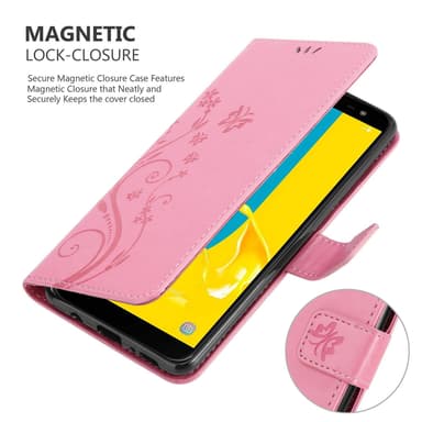 Samsung Galaxy J6 2018 Plånboksfodral Skal (Rosa)