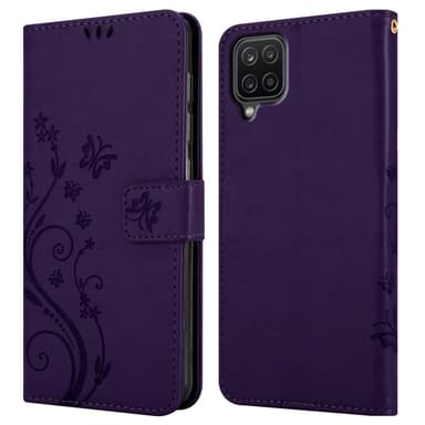 Samsung Galaxy A12 / M12 Plånboksfodral Skal (Lila)