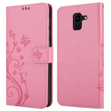 Samsung Galaxy J6 2018 Plånboksfodral Skal (Rosa)