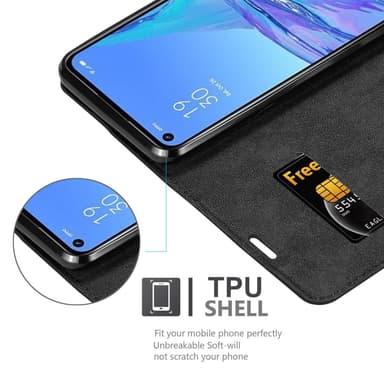 Oppo A53 Skal Fodral Case (Svart)