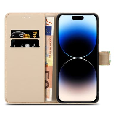 iPhone 14 PRO MAX Plånboksfodral Skal (Grön)