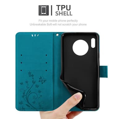 Huawei MATE 30 Plånboksfodral Skal (Blå)
