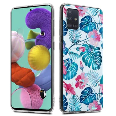 Samsung Galaxy A51 4G / M40s Fodral Skal Blommor (Vit)