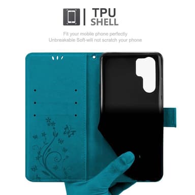 Huawei P30 PRO Plånboksfodral Skal (Blå)