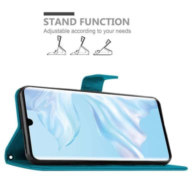 Huawei P30 PRO Plånboksfodral Skal (Blå)