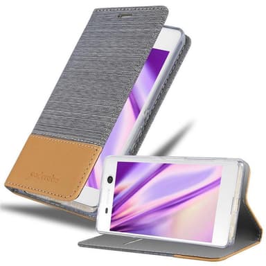 Sony Xperia M5 Plånboksfodral Skal (Grå)