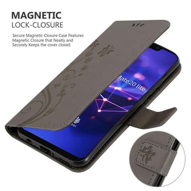 Huawei MATE 20 LITE Plånboksfodral Skal (Grå)