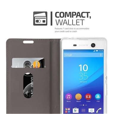 Sony Xperia M5 Plånboksfodral Skal (Grå)