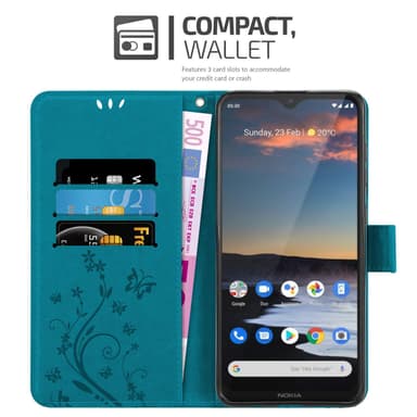 Nokia 5,3 Plånboksfodral Skal (Blå)