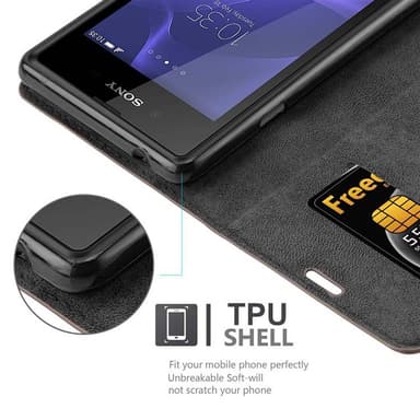 Sony Xperia E3 Skal Fodral Case (Brun)