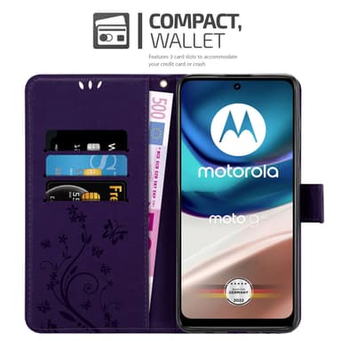 Motorola MOTO G42 Plånboksfodral Skal (Lila)