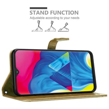 Samsung Galaxy A10 / M10 Plånboksfodral Skal (Guld)