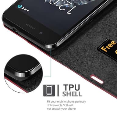 BQ Aquaris X5 Skal Fodral Case (Röd)