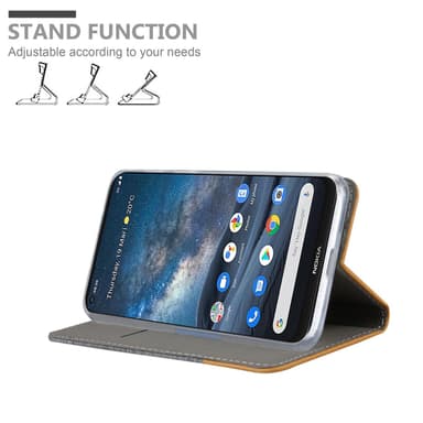 Nokia 8.3 Plånboksfodral Skal (Grå)
