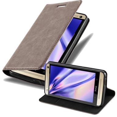 HTC ONE M7 Skal Fodral Case (Brun)