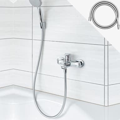 Universell Duschslang 150cm PVC Knutfri duschupplevelse