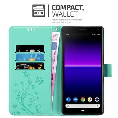 Sony Xperia 8 Plånboksfodral Skal (Turkos)