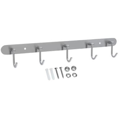 Klädstång Klädkrokar Klädhängare (modell c - 5 krokar)