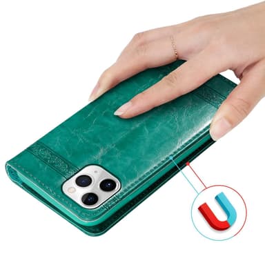 iPhone 11 PRO MAX Plånboksfodral Skal (Turkos)