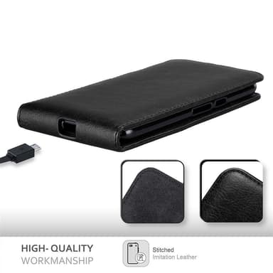 Motorola MOTO G4 / G4 PLUS Flipfodral Skal (Svart)