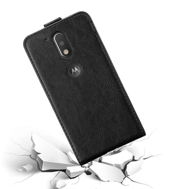 Motorola MOTO G4 / G4 PLUS Flipfodral Skal (Svart)