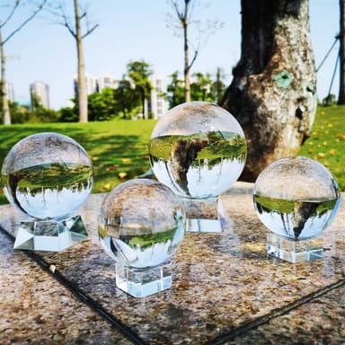 Glaskula stativ Glasboll Kristallboll Fotoboll (100 mm)