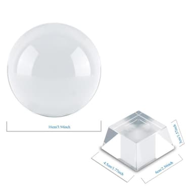Glaskula stativ Glasboll Kristallboll Fotoboll (100 mm)