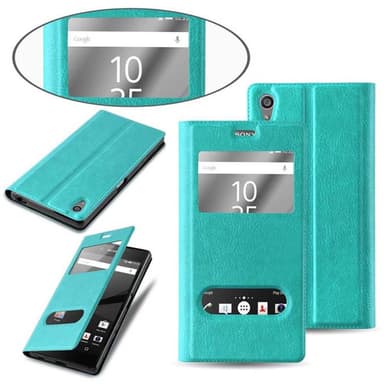 Sony Xperia Z5 PREMIUM Plånboksfodral Skal (Turkos)